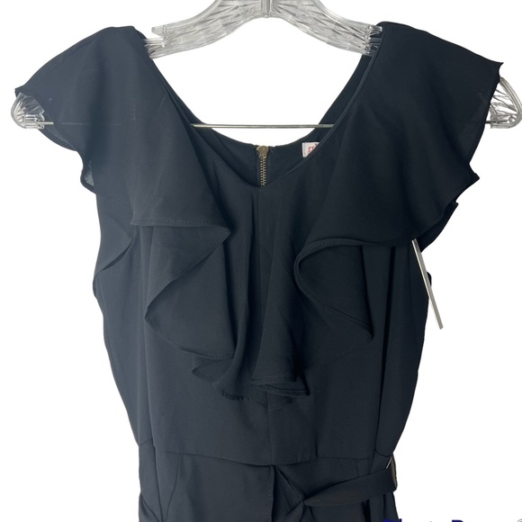 GB Girls Formal Black Ruffle Dress Size 14 - Picture 4 of 13